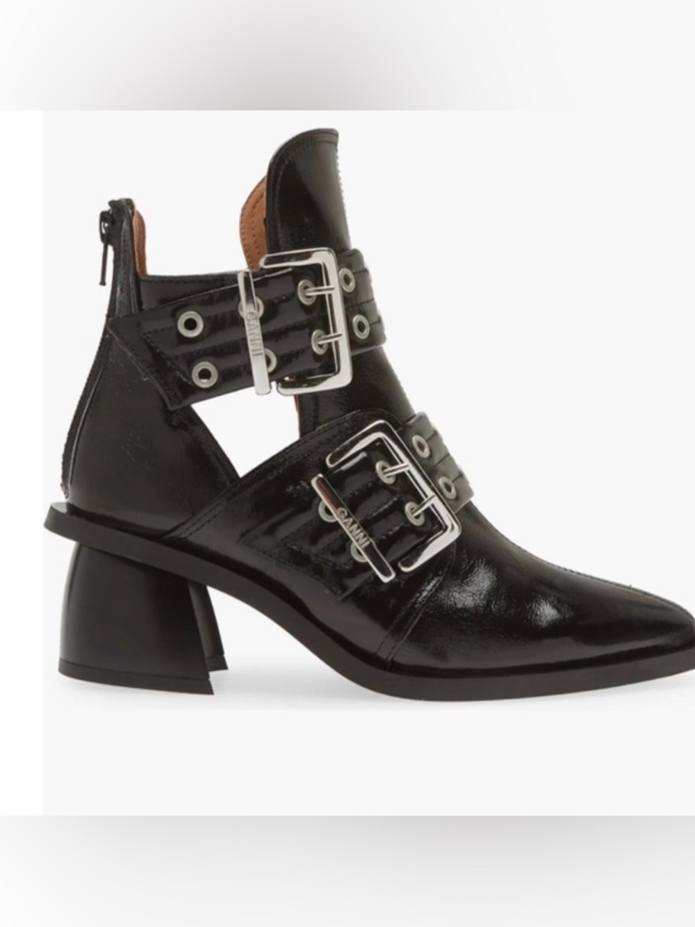 NEW Steve Madden Grazia Black Leather Moto Booties Size 7.5 NIB Edgy Pointed Toe